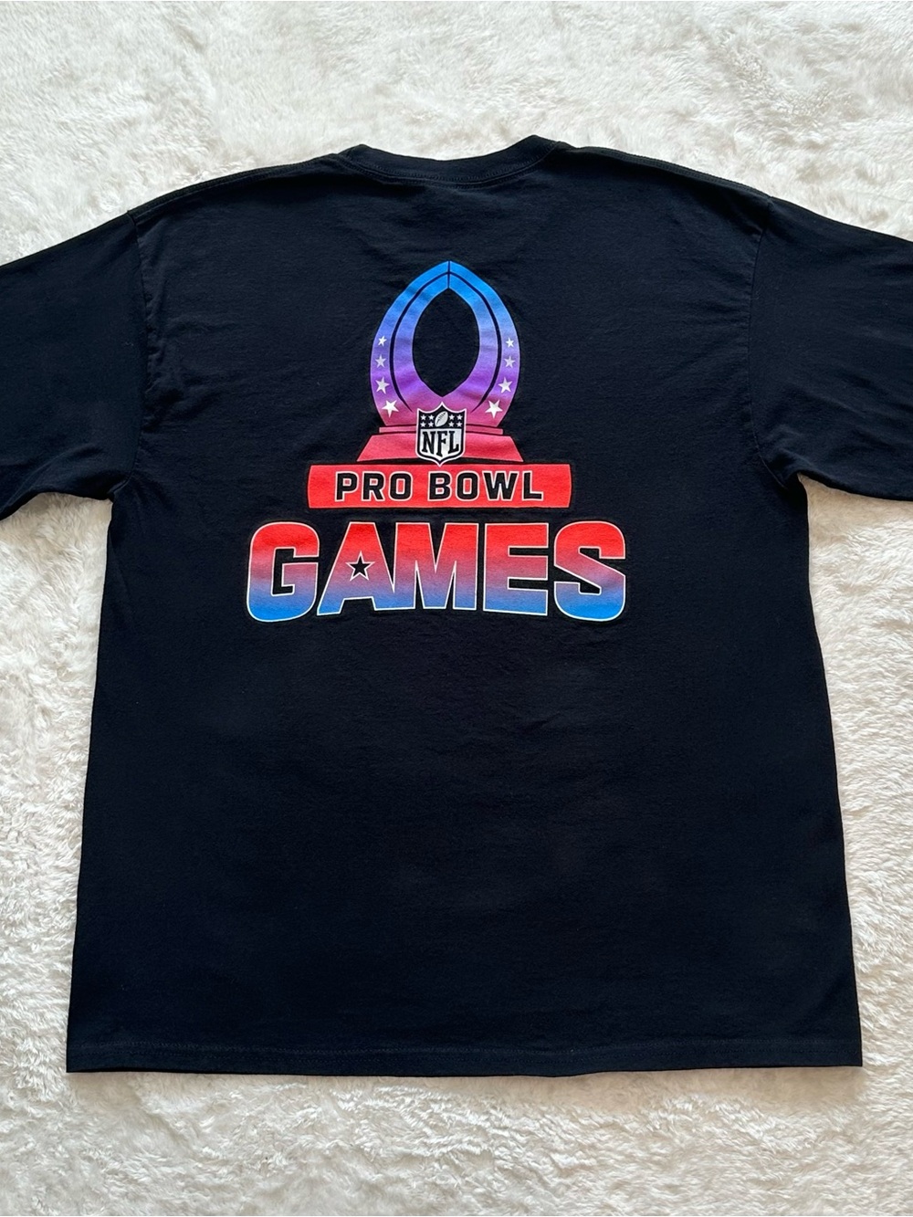 NFL Pro Bowl Games Graphic Long Sleeve Black Men's Size Large (M/L) Dual Print
